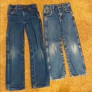 TWO Boy’s Wrangler Jeans - size 9 Slim & 8 Slim